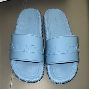 Aldo Men’s Light Blue Slides- New